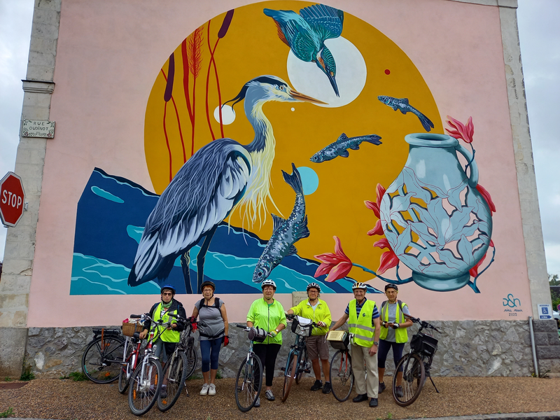 DEPART DES CYCLISTES DE MALICORNE