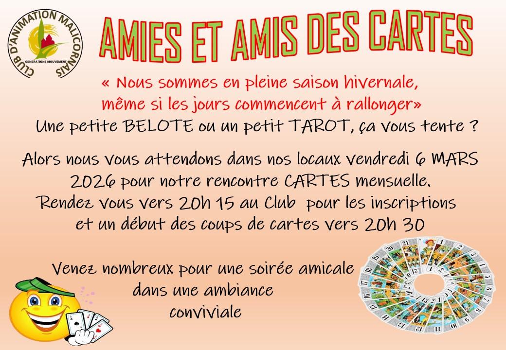 Affiche cartes du 6 mars 2026