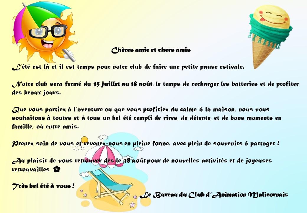 Bonnes vacances 2025