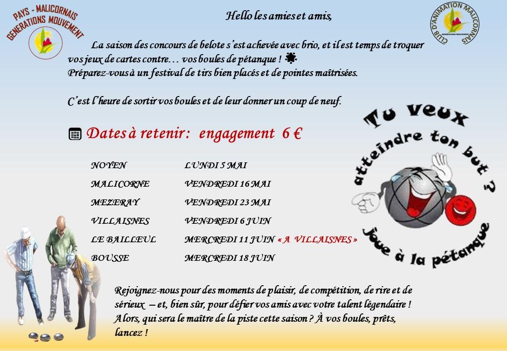 Concours petanque 2025