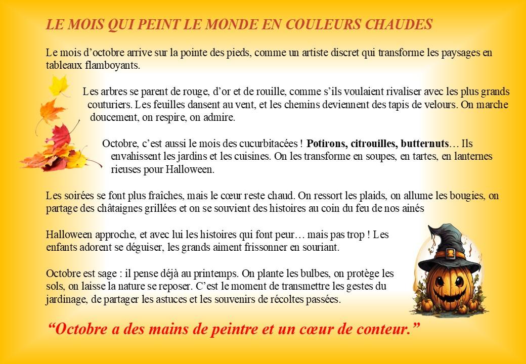 Mois d octobre 2025