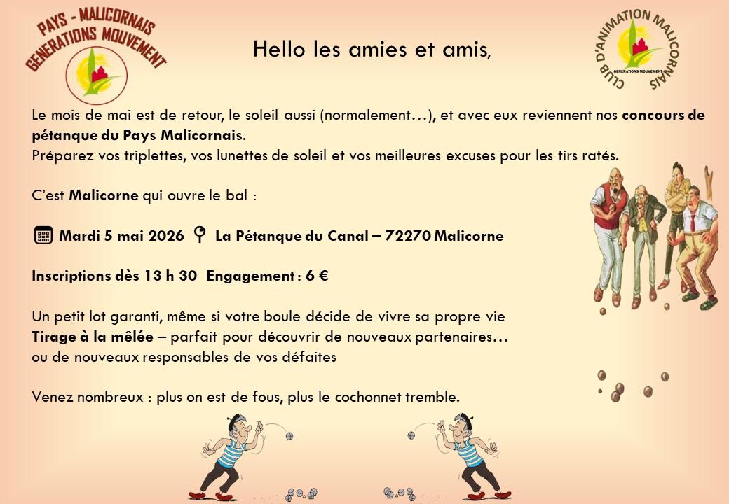 Petanque malicorne 2026