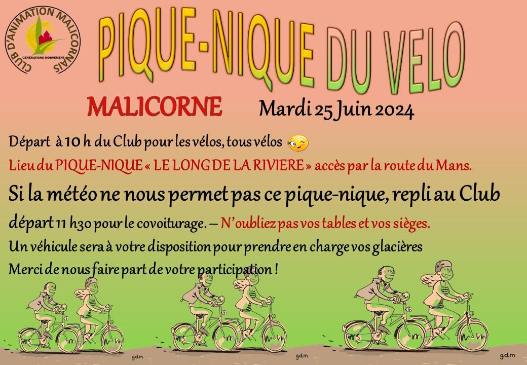 Pique nique velo 25 juin 2025