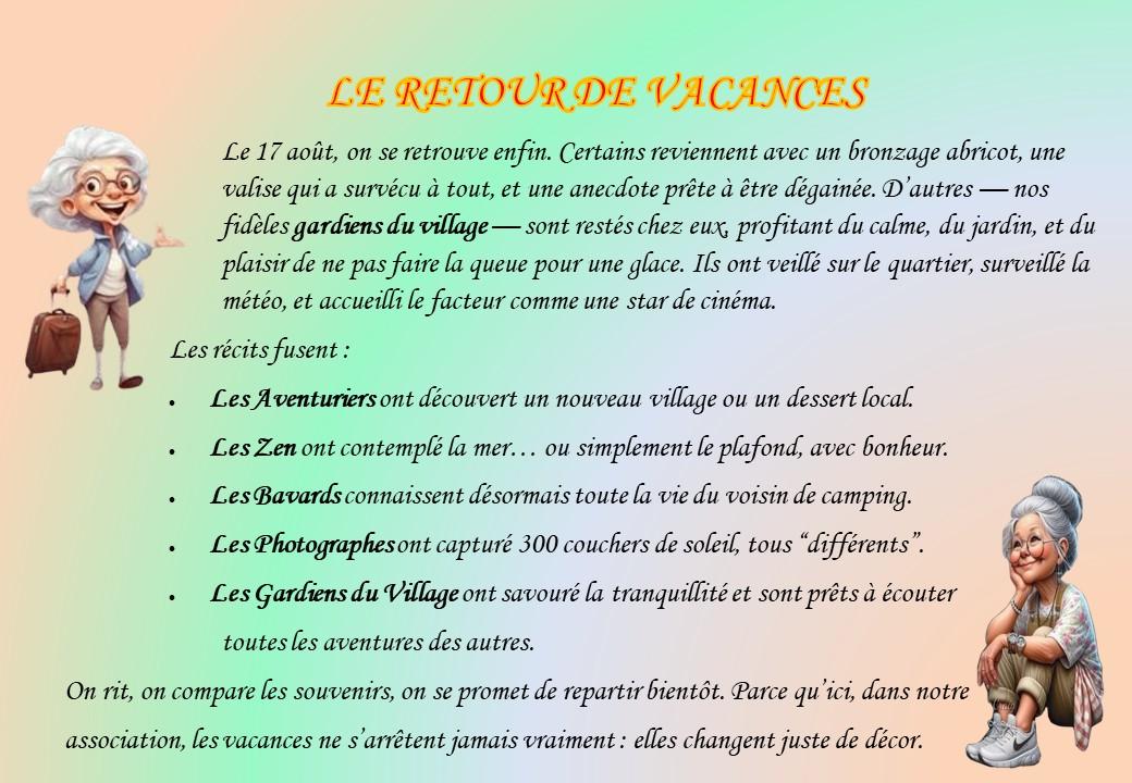 Retour de vacances